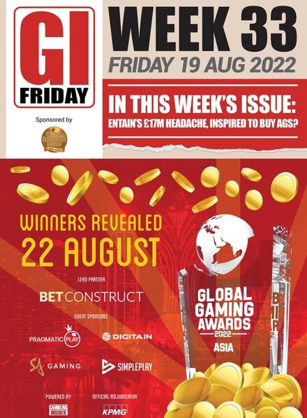 The Gambling Insider Friday – 19 August 2022 Cover