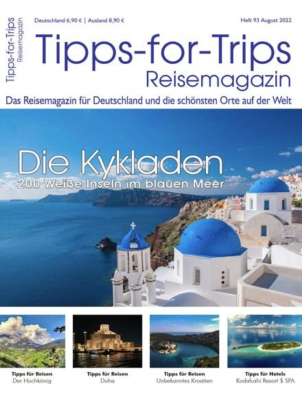 Tipps for Trips – August 2022 Cover