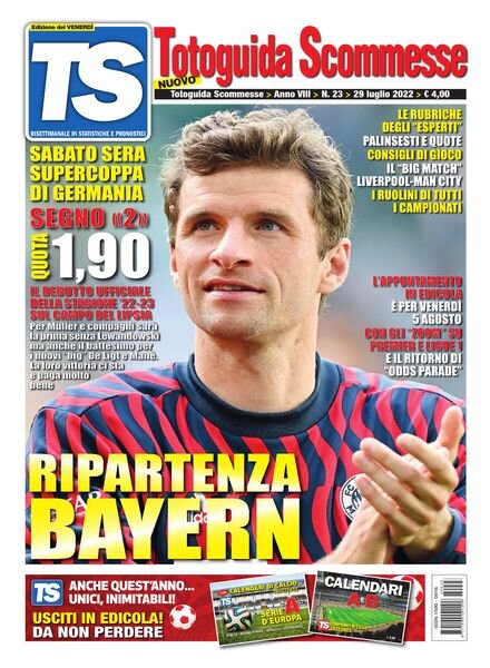 Totoguida Scommesse – 29 Luglio 2022 Cover