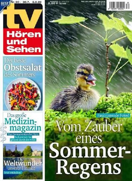 TV HOren und Sehen – 22 Juli 2022 Cover