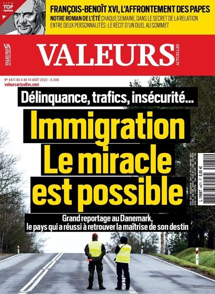 Valeurs actuelles – 04 aout 2022 Cover