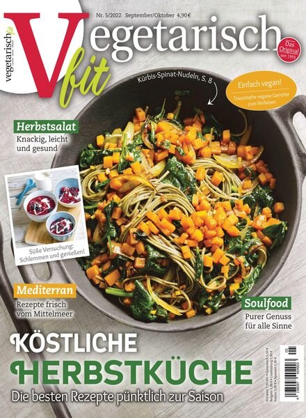 vegetarisch fit – August 2022 Cover