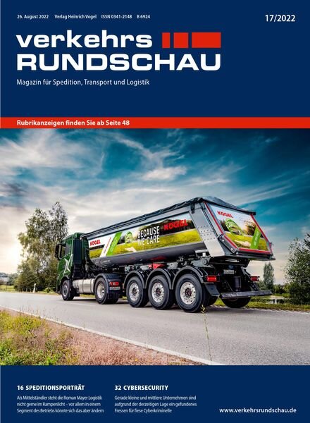 VerkehrsRundschau – 19 August 2022 Cover