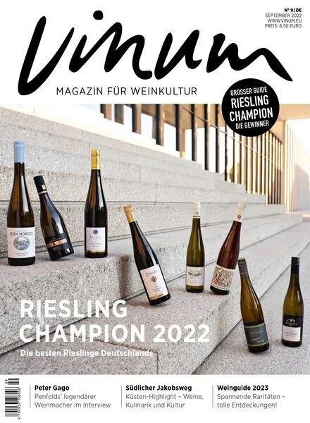Vinum – September 2022 Cover