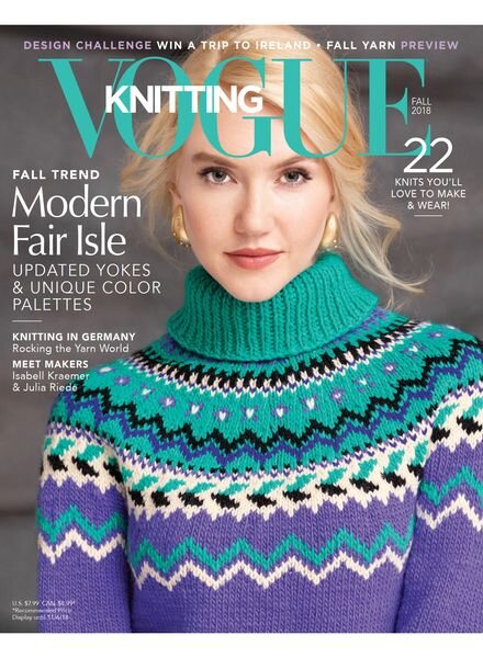 Vogue Knitting – August 2018 Cover