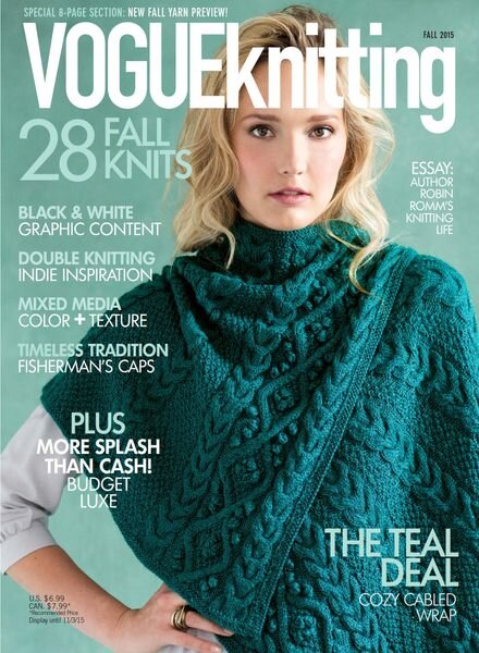 Vogue Knitting – September 2015 Cover