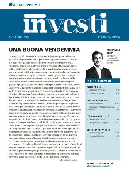 Altroconsumo Investi – 13 Settembre 2022 Cover