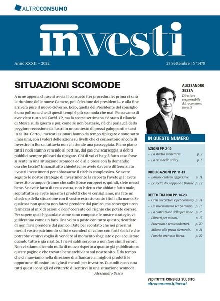 Altroconsumo Investi – 27 Settembre 2022 Cover