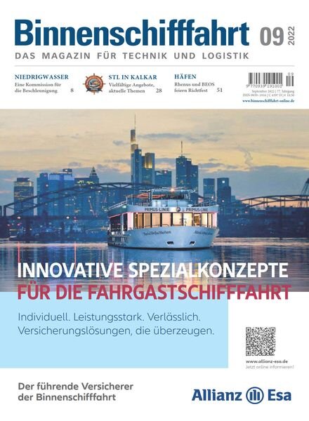 Binnenschifffahrt – September 2022 Cover