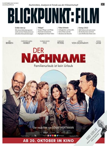 Blickpunkt Film – 19 September 2022 Cover