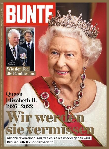 Bunte – 14 Septmeber 2022 Cover