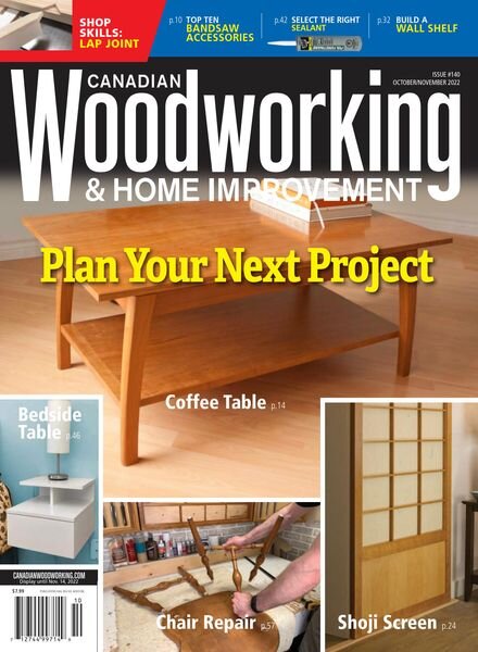 Canadian Woodworking – November 2022 Cover