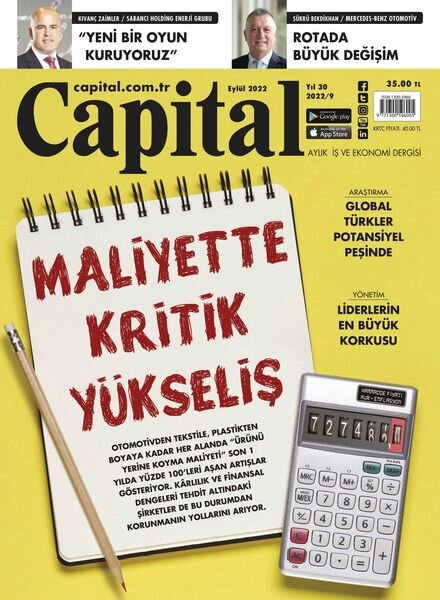 Capital Turkiye – 31 Agustos 2022 Cover
