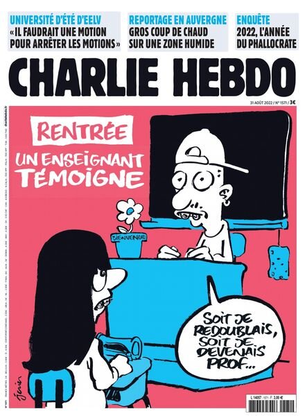 Charlie Hebdo – 31 Aout 2022 Cover