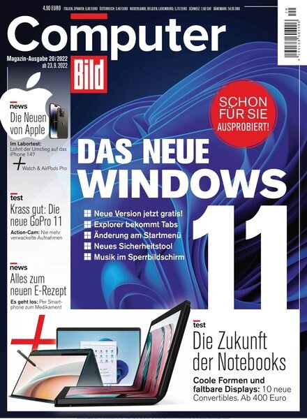 Computer Bild Germany – 23 September 2022 Cover