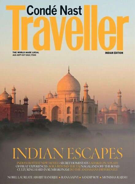 Conde Nast Traveller India – August-September 2022 Cover