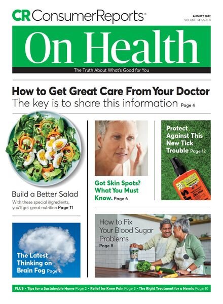 Consumer Reports on Health – August 2022 Cover