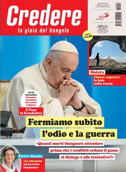 Credere – 25 Settembre 2022 Cover