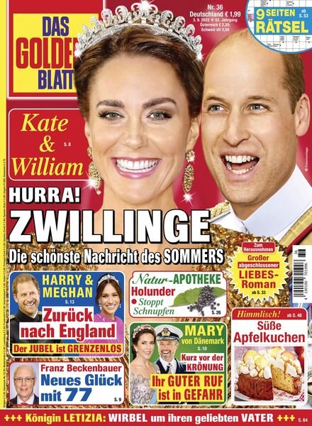 Das Goldene Blatt – 03 September 2022 Cover