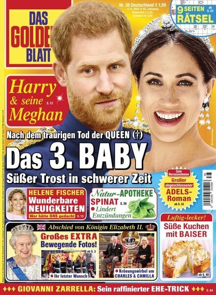 Das Goldene Blatt – 17 September 2022 Cover