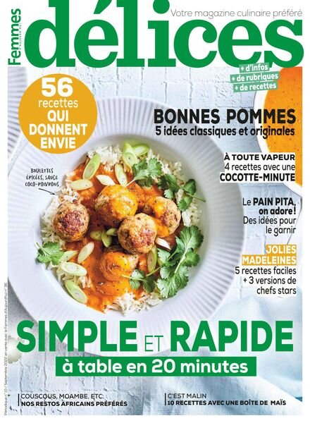 Delices de Femmes d’Aujourd’hui – Septembre 2022 Cover
