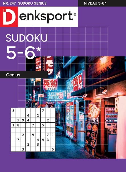 Denksport Sudoku 5-6 genius – 18 augustus 2022 Cover