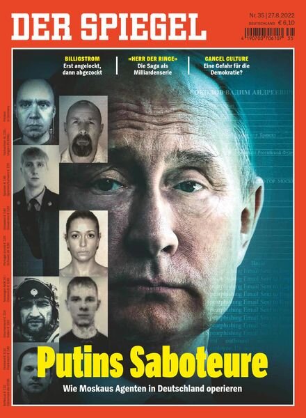DER SPIEGEL – 26 August 2022 Cover
