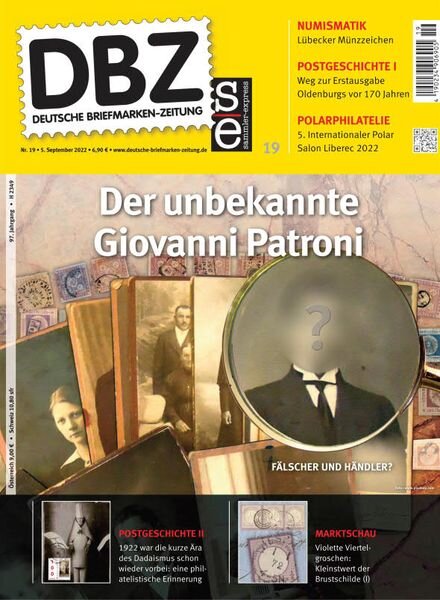 Deutsche Briefmarken-Zeitung – 05 September 2022 Cover