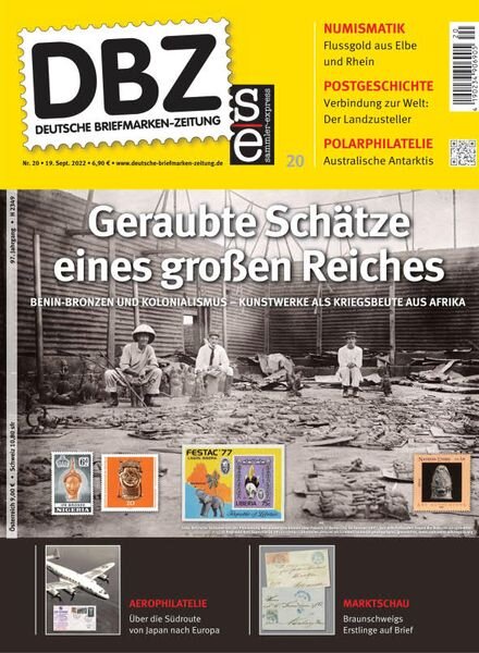 Deutsche Briefmarken-Zeitung – 19 September 2022 Cover