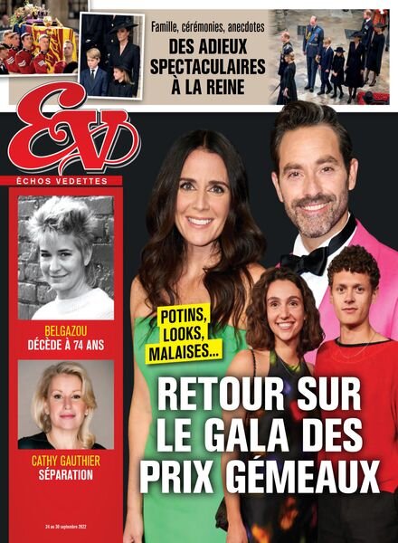echos Vedettes – 24 septembre 2022 Cover