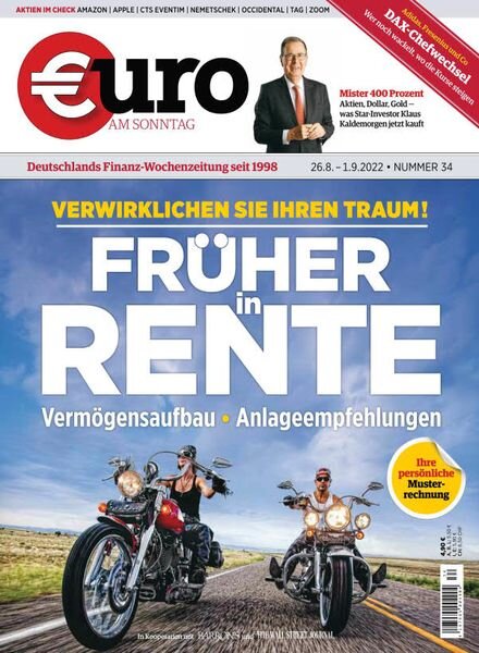 Euro am Sonntag – 26 August 2022 Cover