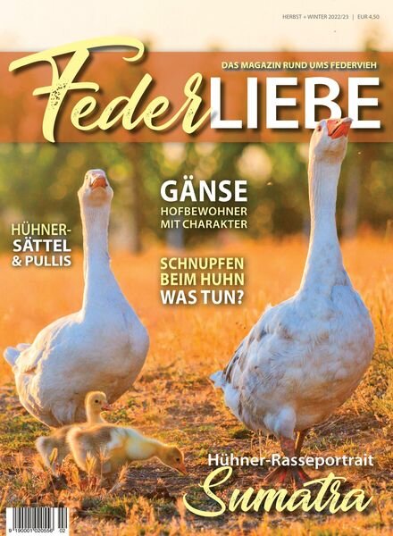 Federliebe Das Magazin rund um’s Federvieh – September 2022 Cover
