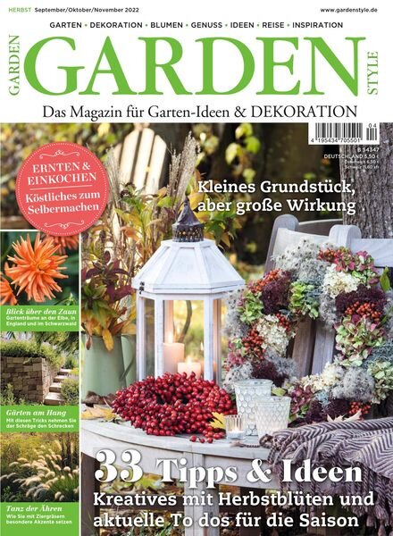 Garden Style – September-November 2022 Cover