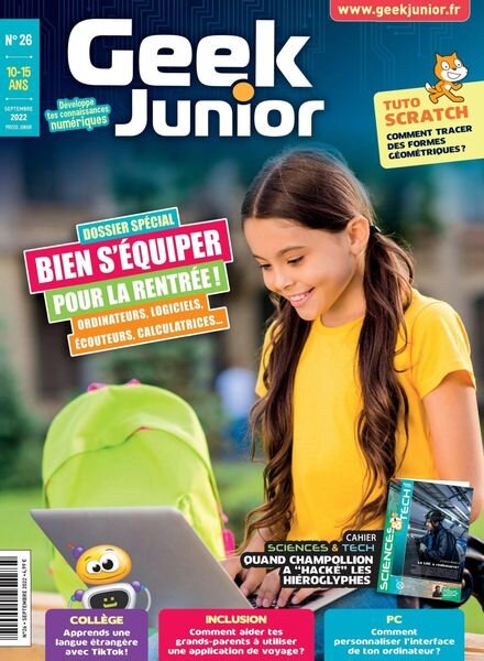 Geek Junior – Septembre 2022 Cover