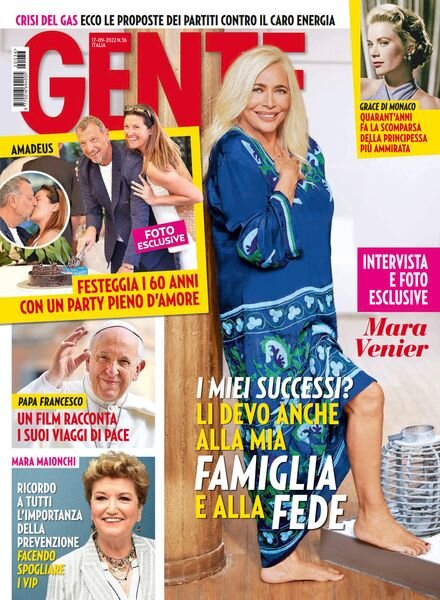 Gente Italia – 17 Settembre 2022 Cover