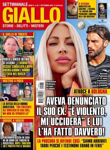 Giallo – 7 Settembre 2022 Cover