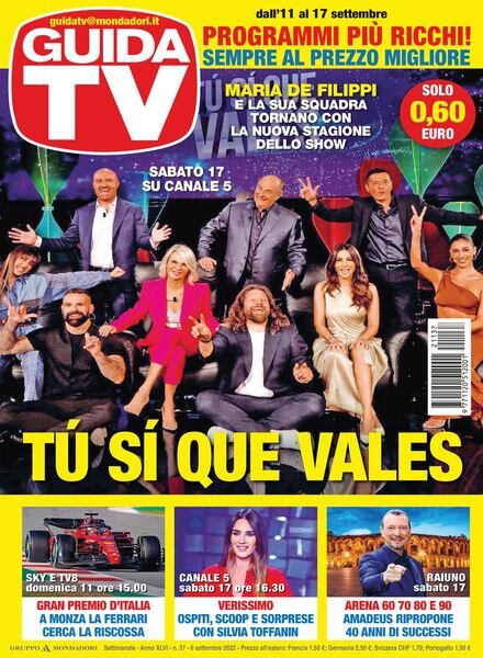 GuidaTV – 06 settembre 2022 Cover