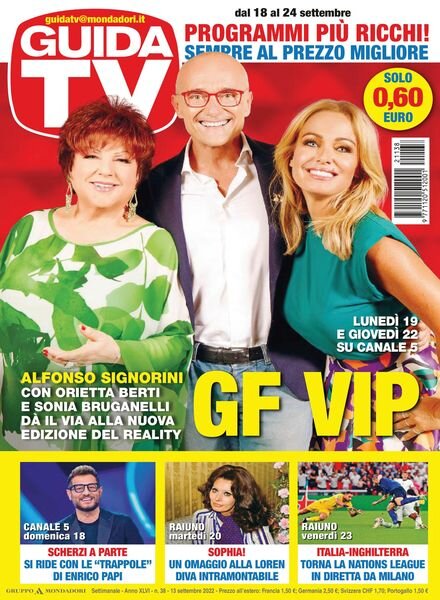 GuidaTV – 13 settembre 2022 Cover
