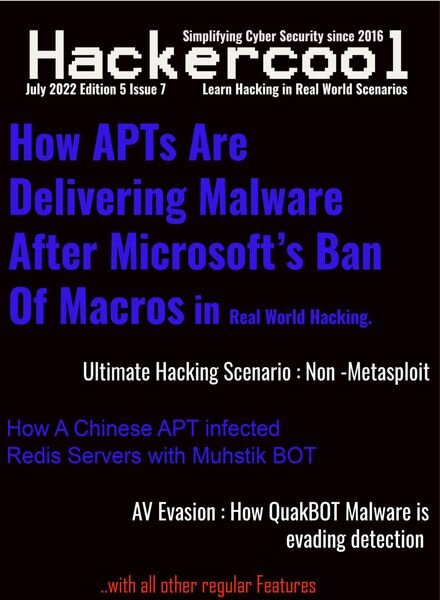 Hackercool – July 2022 Cover