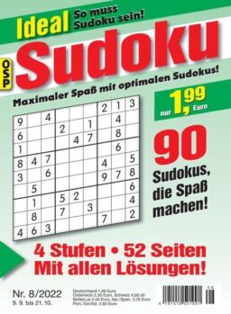 Ideal Sudoku – Nr 8 2022