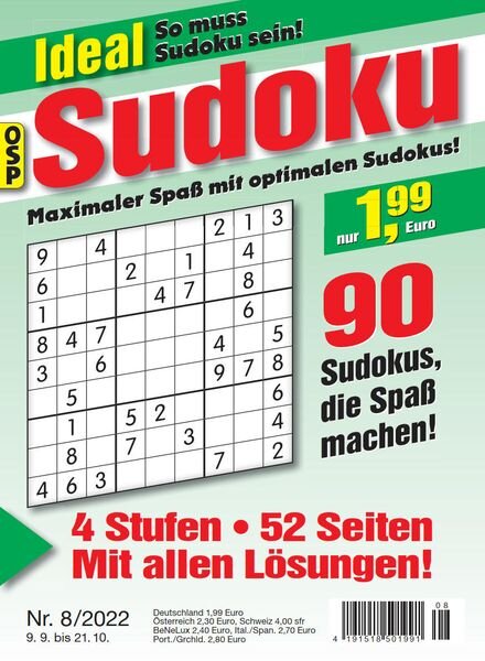 Ideal Sudoku – Nr 8 2022 Cover