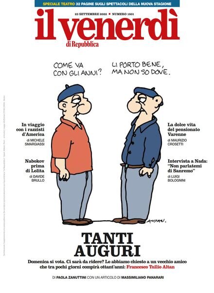 Il Venerdi di Repubblica – 23 Settembre 2022 Cover