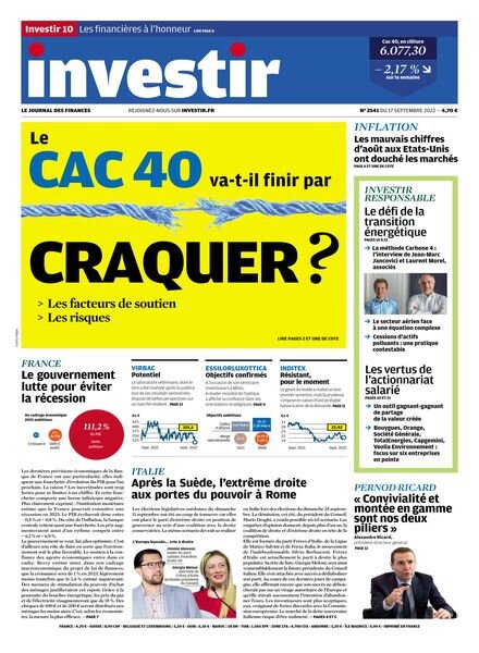 Investir – 17 Septembre 2022 Cover