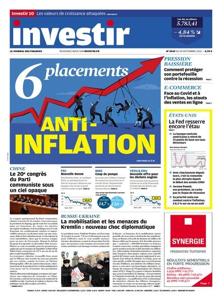 Investir – 24 Septembre 2022 Cover