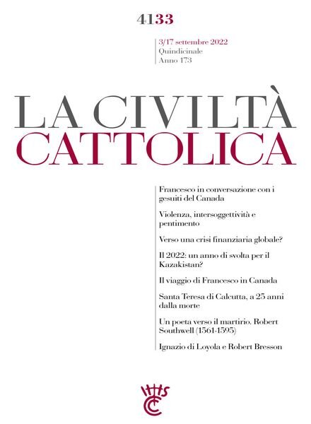 La Civilta Cattolica – 3 Settembre 2022 Cover