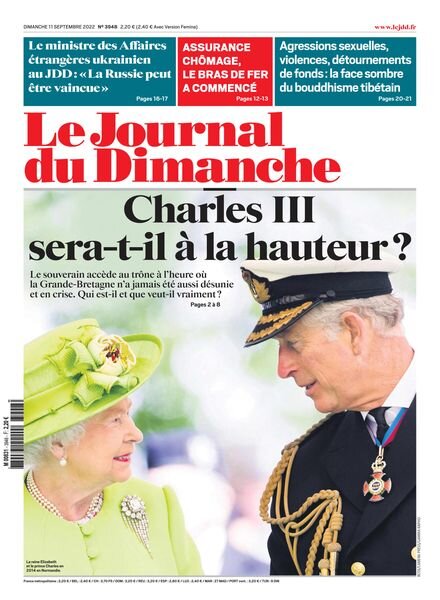 Le Journal du Dimanche – 11 septembre 2022 Cover