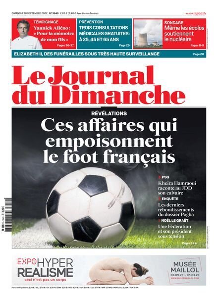 Le Journal du Dimanche – 18 septembre 2022 Cover