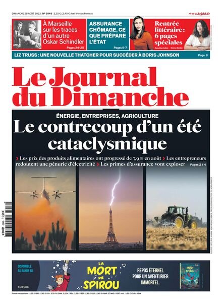 Le Journal du Dimanche – 28 aout 2022 Cover