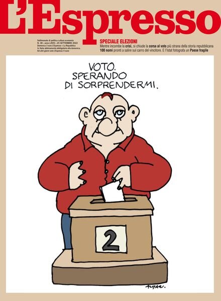 l’Espresso – 25 Settembre 2022 Cover
