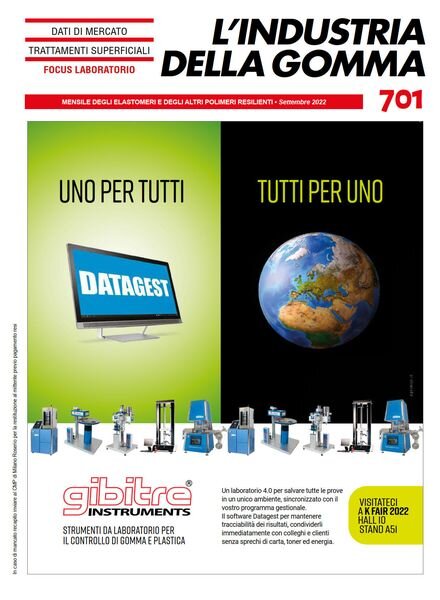 L’industria della Gomma – Settembre 2022 Cover